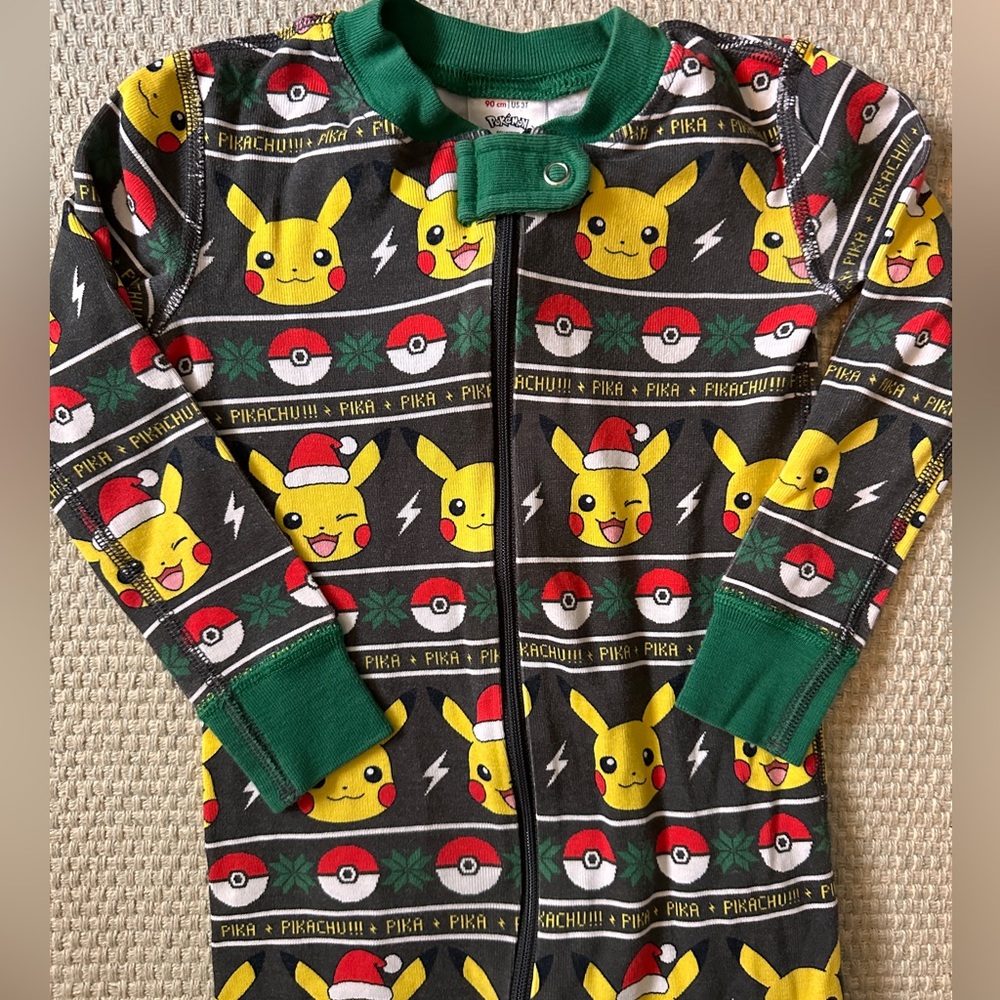 Hanna Andersson Pikachu Kids' Pajama Onesie, 3T